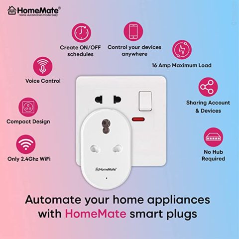 WiFi Smart Heavy Duty Plug Socket - 16A - HomeMate