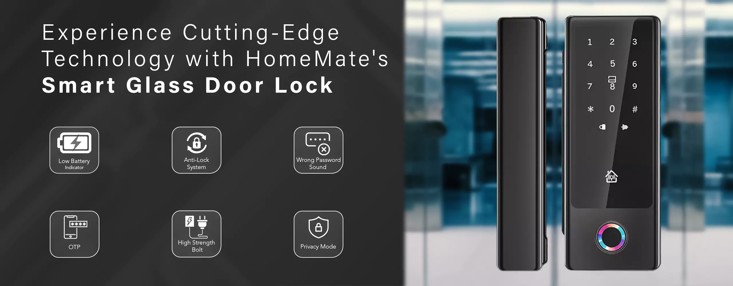 Homemate Glass Door Lock